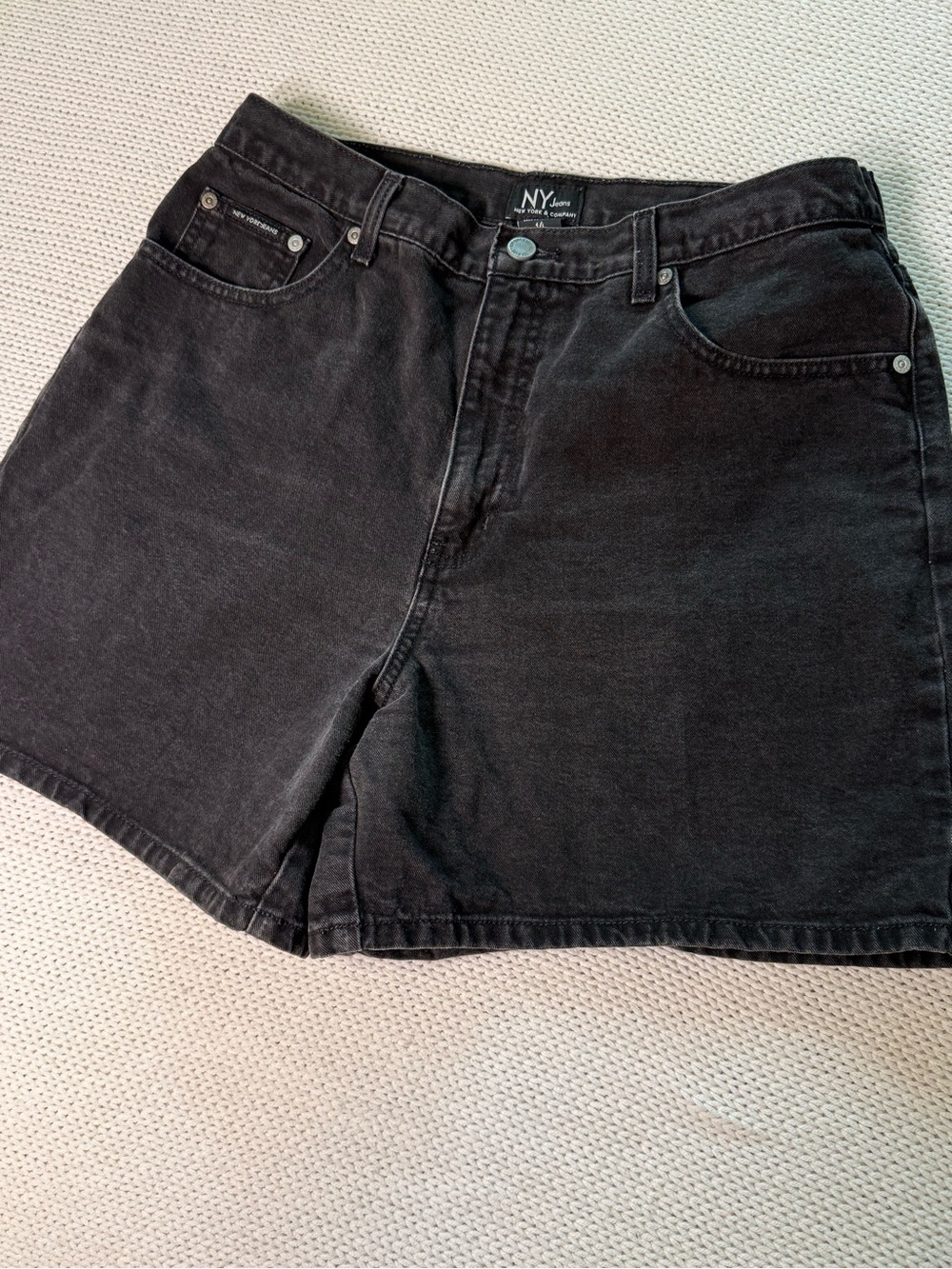 New York & Company NY Jeans 100% cotton Black Denim Shorts